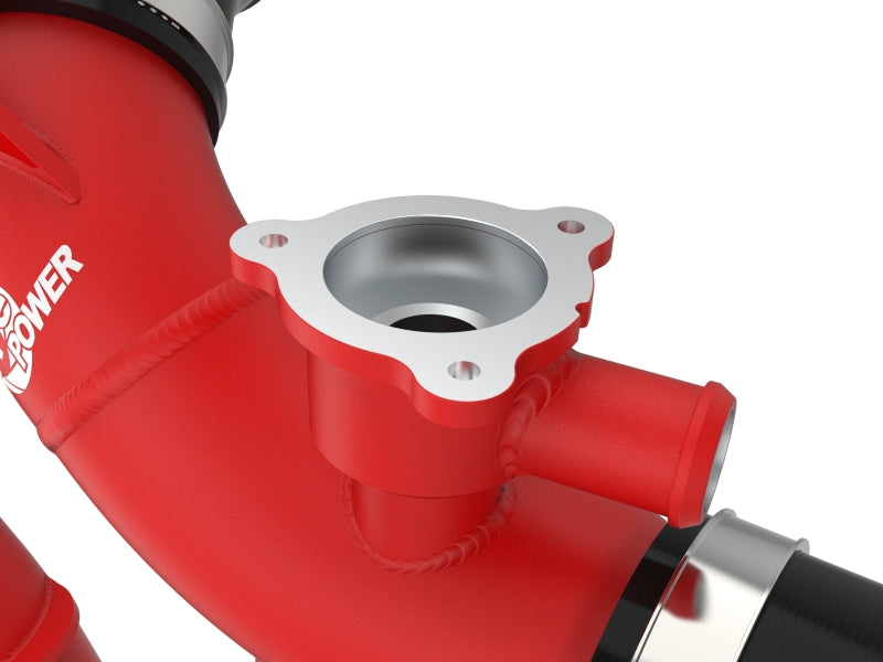 aFe 23-24 Toyota Sequoia V6-3.4L Hybrid BladeRunner 2.5in Aluminum Hot Charge Pipe - Red - 46-20718-R