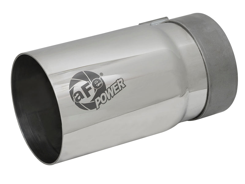 aFe MACH Force-Xp Universal Exhaust Tip 3-1/2 IN Inlet x 4 IN Outlet x 7 IN Polished Right Side Exit - 49T35404-P07