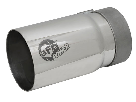 aFe MACH Force-Xp Universal Exhaust Tip 3-1/2 IN Inlet x 4 IN Outlet x 7 IN Polished Right Side Exit - 49T35404-P07