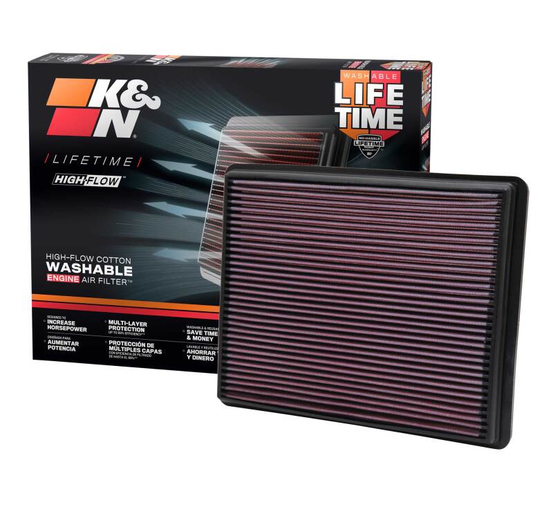 K&N 02-04 Cadillac / 99-10 Chevy/GMC Pickup / 99-01 Jeep Drop In Air Filter - 33-2129