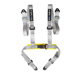 NRG 4 Point Seat Belt Harness / Buckle Lock - Silver - SBH-4PC-SSL