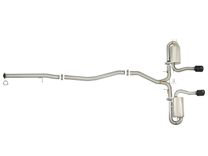 aFe Takeda 3in 304 SS Cat-Back Exhaust System w/ Black Tips 2017+ Honda Civic Si (4dr) I4 1.5L (t) - 49-36621-B