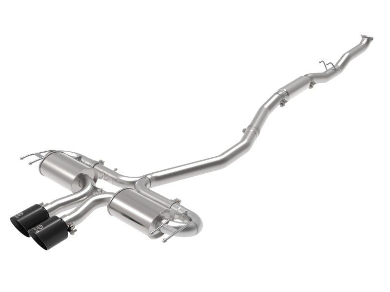 aFe Takeda 3in 304 SS Cat-Back Exhaust System w/Black Tips 17-20 Honda Civic Sport L4-1.5L (t) - 49-36624-B