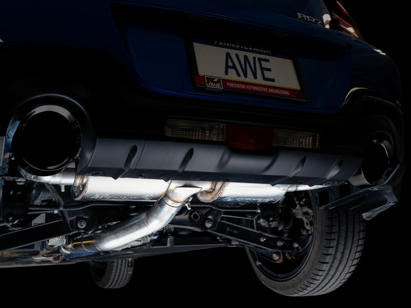 AWE Tuning Subaru BRZ/ Toyota GR86/ Toyota 86 Touring Edition Cat-Back Exhaust- Diamond Black Tips - 3015-33486