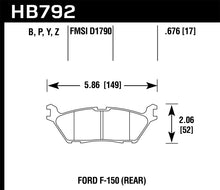 Load image into Gallery viewer, Hawk 15 Ford F-150 HPS 5.0 Rear Brake Pads - HB792B.676