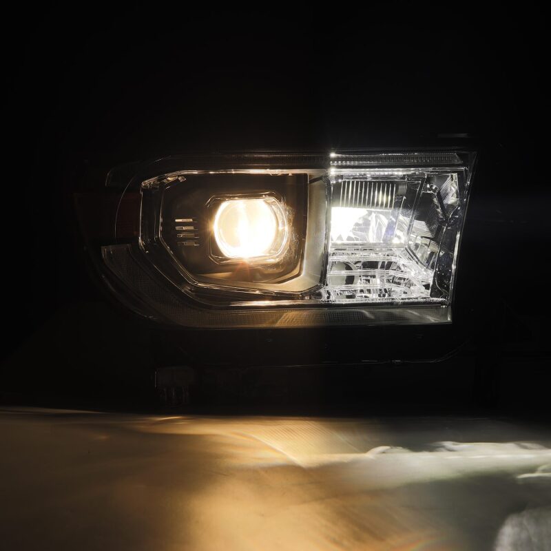 AlphaRex 07-13 Toyota Tundra / 08-17 Sequoia LUXX LED Proj HL Chrome w/Actv Light / Seq. Sig + DRL - 880824