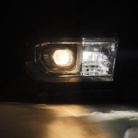 AlphaRex 22-23 Toyota Tundra NOVA-Series Headlights Black w/Amber DRL - Req 810029 OR 810030 - 880872