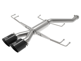 aFe Takeda 2.5in 304SS Axle-Back Exhaust System 17-19 Honda Civic Type R L4-2.0L (t) - Black Tip - 49-36626-B