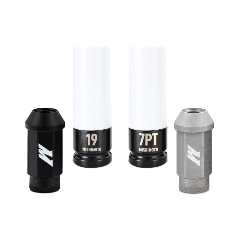 Mishimoto Steel Locking Lug Nuts M14x1.5 20pc Set Black - MMLG-M14-20LBK