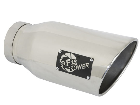 aFe LARGE BORE HD 5in 409-SS DPF-Back Exhaust w/Pol Tip 19-20 Ram Diesel Trucks L6-6.7L (td) - 49-42078-P