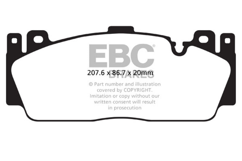 EBC Racing 2018+ BMW M2 Competition 3.0L Twin Turbo RP-X Front Brake Pads - DP82148RPX
