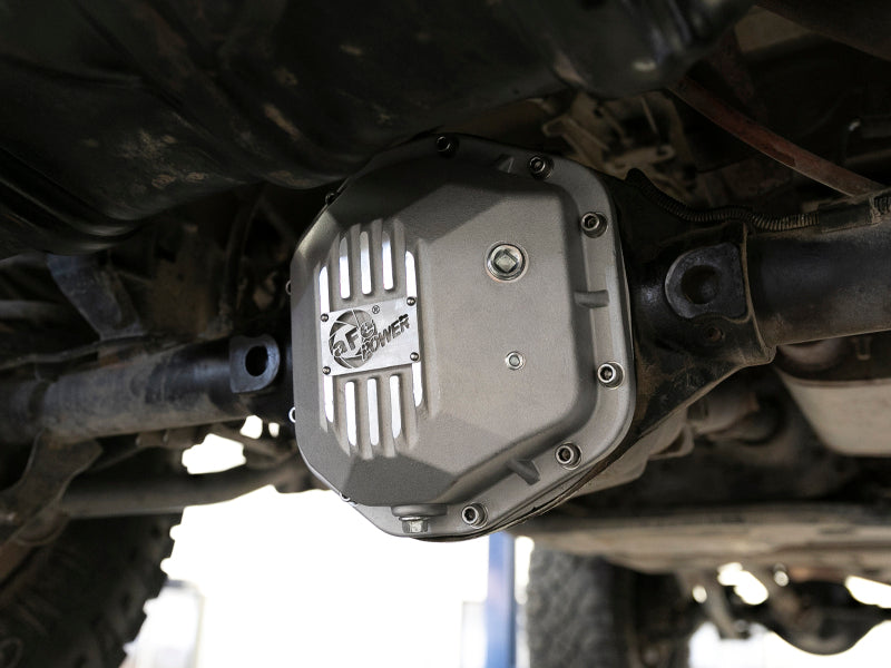 aFe 97-18 Jeep Wrangler TJ/JK Dana 44 Street Series Differential Cover w/ Machined Fins - Raw - 46-71110A