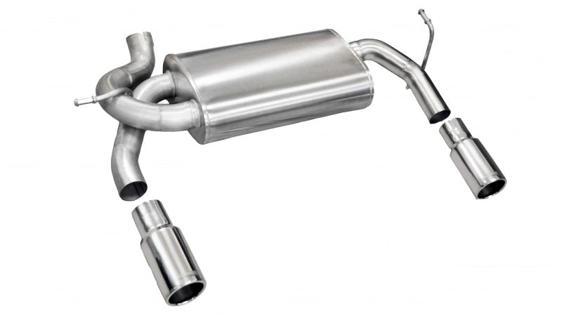 Corsa 2007-2011 Jeep Wrangler 3.8L/12-14 Wrangler 3.6L Polished Sport Axle-Back Exhaust - 24412