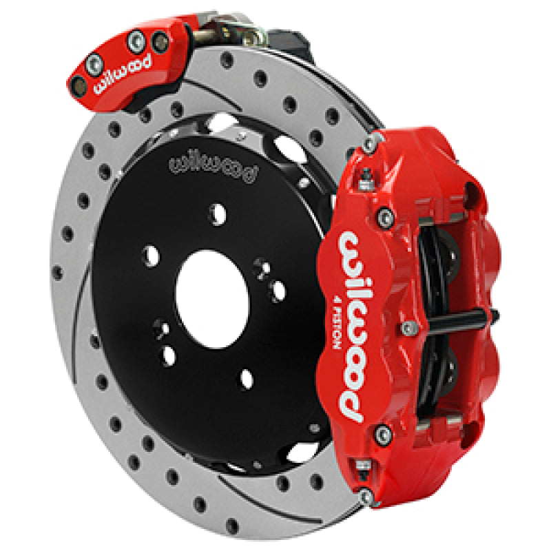 Wilwood 00-09 Honda S2000 Narrow Superlite 4R Rear Brake Kit - Drilled & Slotted - 140-16347-DR