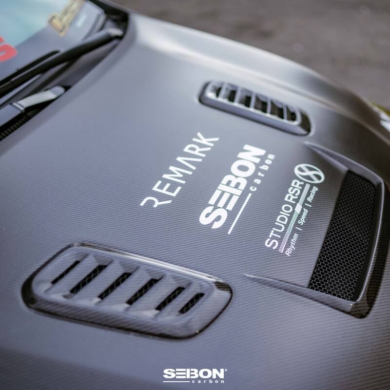 Seibon 2023 Toyota GR Corolla VS-Style Double-Sided Carbon Hood - Gloss Finish - HD23TYGRCOR-VS-DS