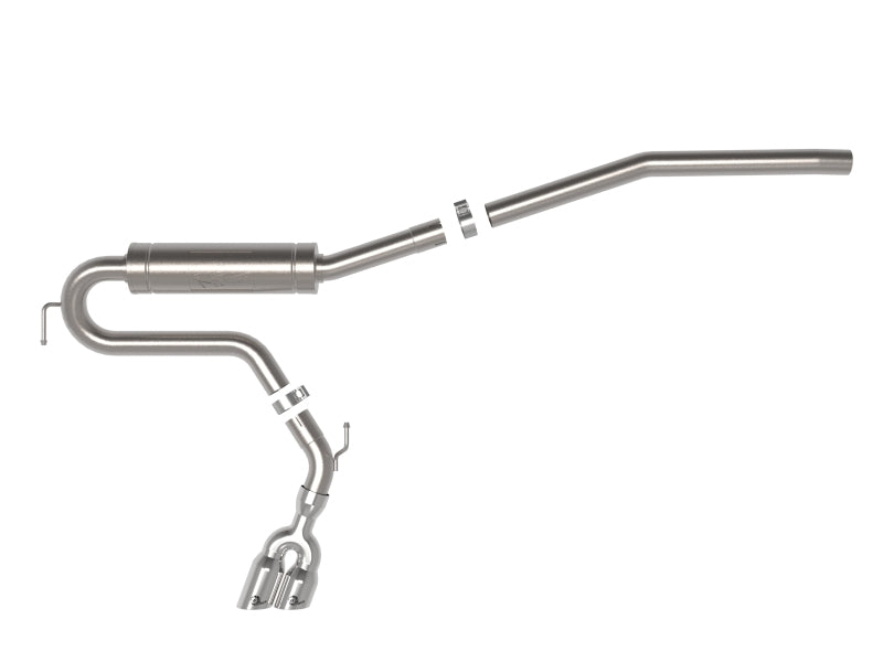 aFe 22-23 Ford Maverick EcoBoost L4 2.0L(t) Rebel Series 2-1/2in 304 SS Cat-Back w/ Polished Tip - 49-33144-P