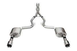 Corsa 24+ Ford Mustang GT Xtreme CatBack Exhaust Sys 3.0in Dual Rear Exit w/4.5in Straight Cut Tips - 21251
