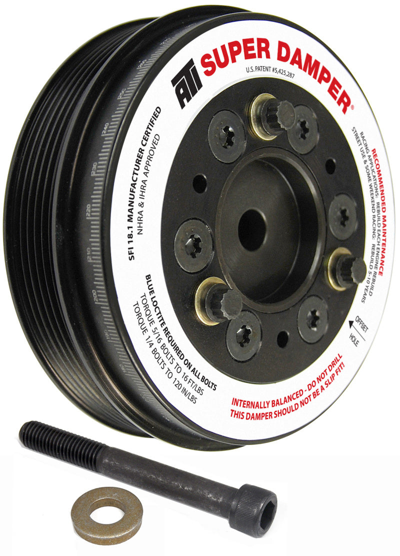 ATI Damper - 5.74in - Alum - 6 Grv - Mini Cooper S - 1.6L - 2 Percent OD - 1Pc - ATI917993
