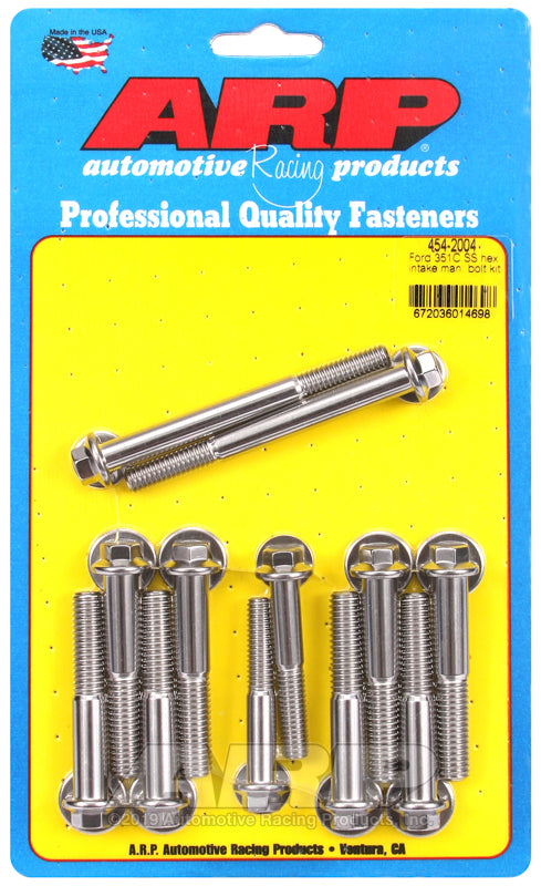 ARP Ford 351C SS Hex Intake Manifold Bolt Kit - 454-2004