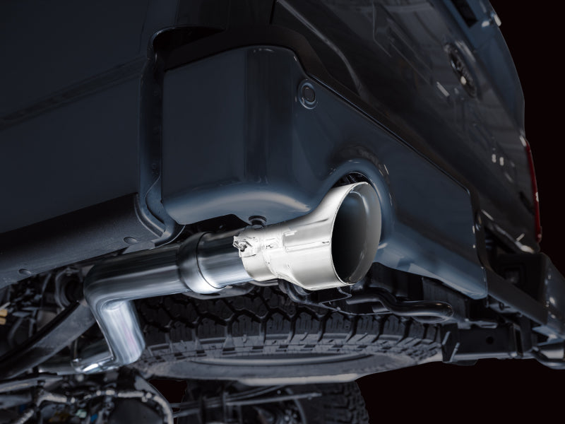 AWE Tuning 2021+ Ford F150 Tremor w/ Bumper Cutouts 0FG Resonated Cat-Back w/ Chrome Silver Tips - 3015-32402