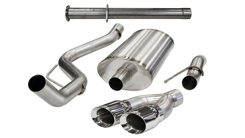 Corsa 2011-2014 Ford F-150 Raptor 6.2L V8 145in Wheelbase Polished Xtreme Cat-Back Exhaust - 14760