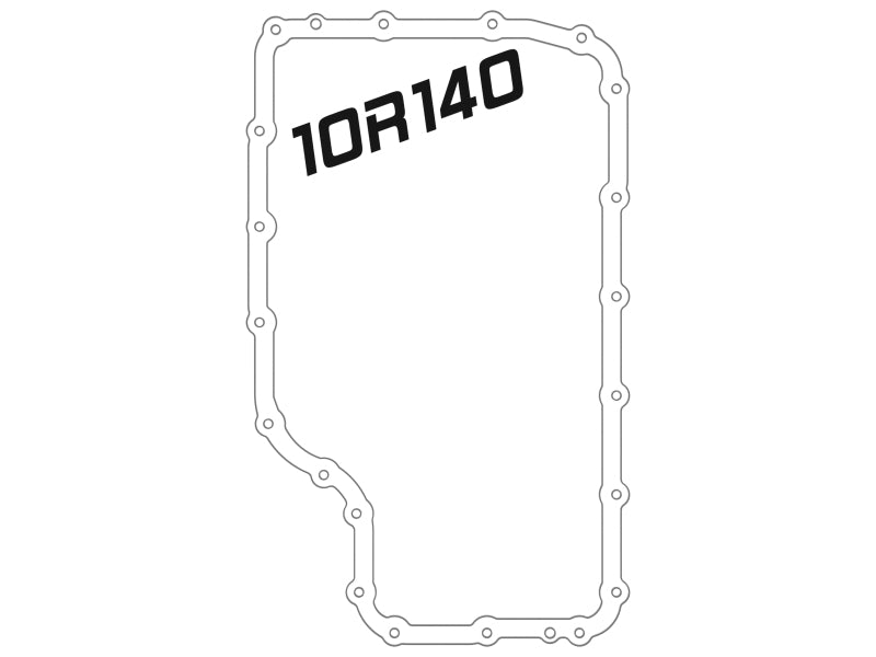 aFe 20-21 Ford Truck w/ 10R140 Transmission Pan Black POWER Street Series w/ Machined Fins - 46-71220B