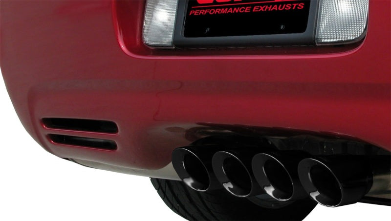Corsa 97-04 Chevrolet Corvette (C5) 2.5in Sport Cat-Back Exhaust - 3.5in Black Tigershark Tips - 14139CBBLK