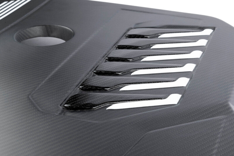 Dinan 19-26 BMW B58D (G01/G02/G20/G22/G23/G26/G42) Matte Carbon Fiber Engine Cover w/Gloss Accents - D590-0004