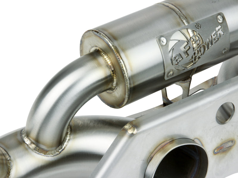 aFe Power MACHForce XP 304 Stainless Secondary Muffler Delete Pipe 14-19 Porsche 911 GT3 3.8L/4.0L - 49C36434