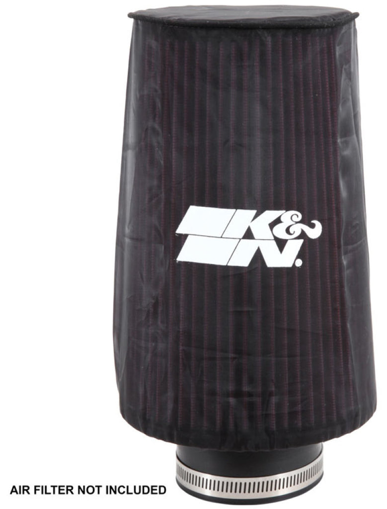 K&N Universal Round Tapered Filter Wrap - Black - 6in Base ID x 4.625in Top ID x 9in Height - RE-0810PK
