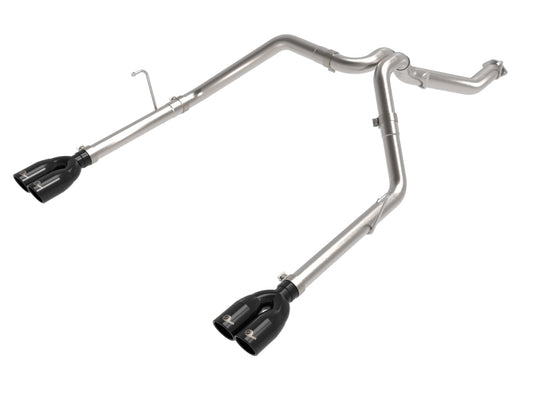 aFe Vulcan Series 3in 304SS DPF-Back 21 Jeep Gladiator V6-3.0L (td) Dual Black Tip - 49-38095-B