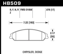 Load image into Gallery viewer, Hawk 05 Chrysler 300C w/ Perf. and HD Suspension HPS Street Front Brake Pads - HB509F.678