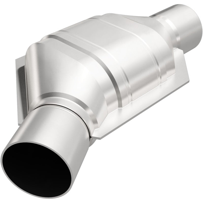 MagnaFlow Universal Catalytic Converter 2in Inlet/Outlet Angled Offset/Center Oval (California) - 444074