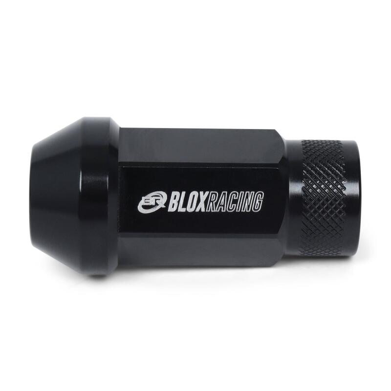 BLOX Racing Street Series Forged Lug Nuts - Black 12 x 1.25mm - Set of 20 (New Design) - BXAC-00107-SSBK