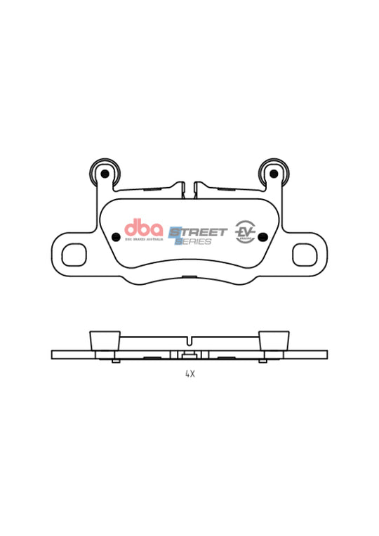 DBA 2018+ Porsche Cayenne Turbo Street Series Rear Brake Pads - DB15282SSEV