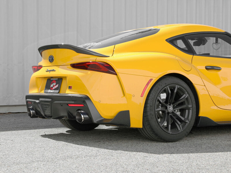aFe POWER Takeda 2021 Toyota Supra 2.0L (t) 2.5in-3in 304 SS CB Exhaust w/ Carbon Tips - 49-36050-C