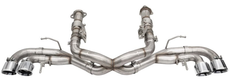 Corsa 20-25 Corvette C8 3in Xtreme Cat-Back Exhaust 4.5in Pol Quad Tips - Integrates stock AFM Valve - 21102