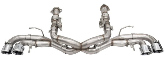 Corsa 20-25 Corvette C8 3in Xtreme Cat-Back Exhaust 4.5in Pol Quad Tips - Integrates stock AFM Valve - 21102