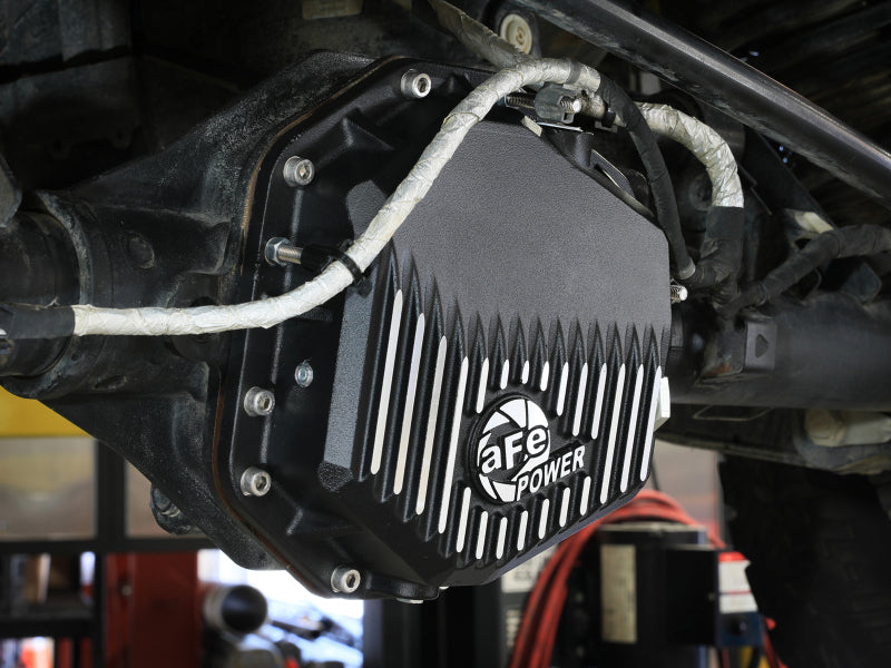 aFe Ford Bronco Raptor 22-25 V6-3.0L POWER Pro Series Rear Differential Cover Black w/ Machined Fins - 46-71460B