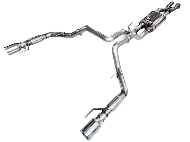 AWE Tuning Gen 3 Raptor SwitchPath Exhaust - Chrome Silver Tips - 3025-32356