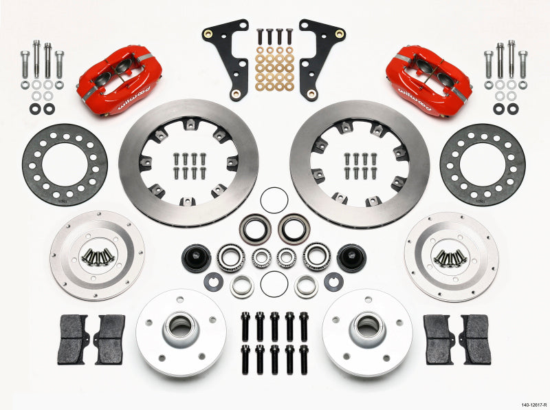 Wilwood Forged Dynalite Front Kit 11.75in Red 40-52 Oldsmobile - 140-12617-R