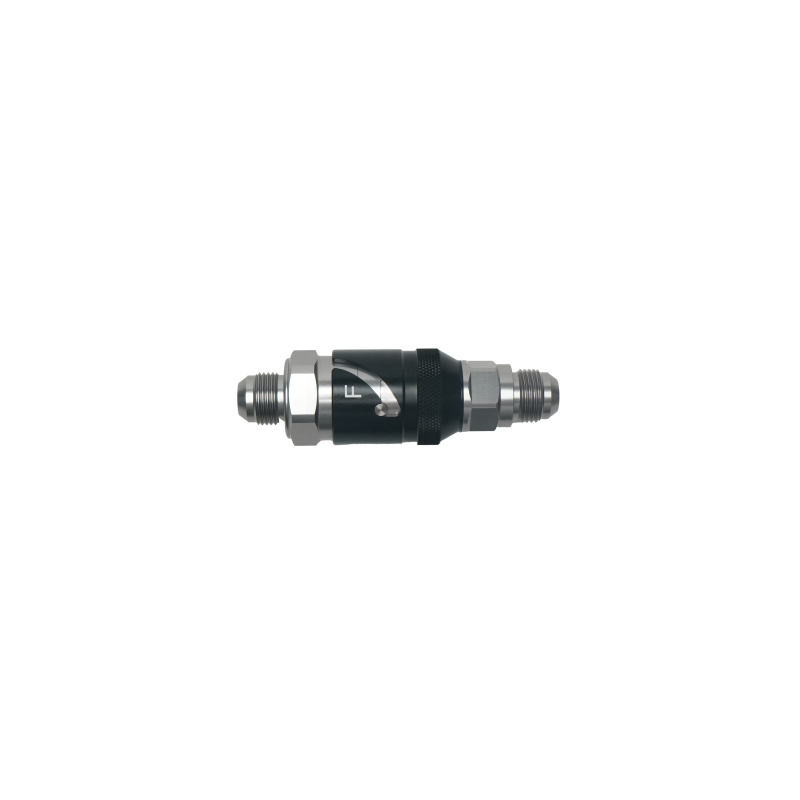 DeatschWerks 10AN Male Flare Quick Disconnect Dry Break Fitting - 2 Pieces Anodized Matte Black - 6-02-0224-B