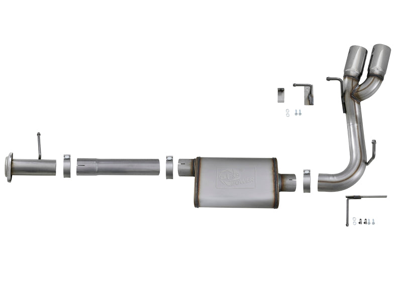 aFe MACH Force-XP 3in 409 SS Cat-Back Exhaust w/ Polished Tip 17-19 GM Colorado/Canyon V6-3.6L - 49-44096-P