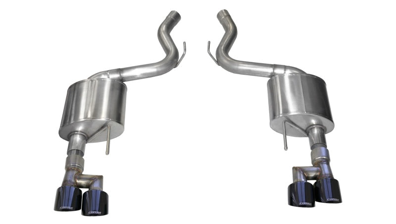 Corsa 18-23 Ford Mustang 5.0L V8 3in Sport Axle-Back Dual Rear Exit w/ 4in Black PVD Pro-Series Tips - 21039BLK