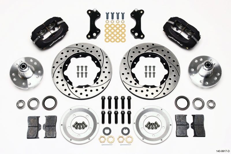 Wilwood Forged Dynalite Front Kit 11.00in Drilled WWE ProSpindle - 140-9917-D