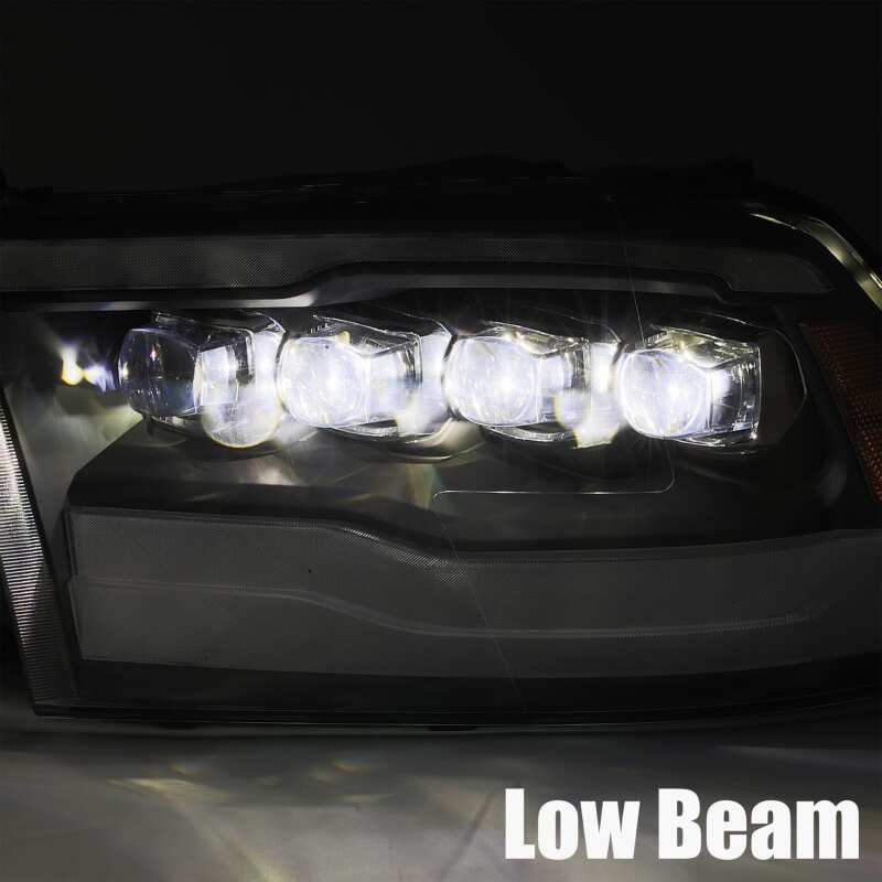 AlphaRex 09-18 Dodge Ram 1500HD NOVA LED Projector Headlights Plank Style Design Chrome w/DRL - 880591