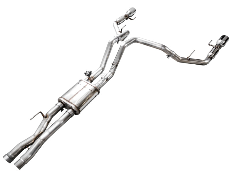 AWE Tuning Gen 3 Raptor SwitchPath Exhaust - Chrome Silver Tips - 3025-32356