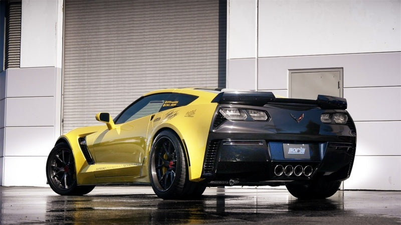 Borla 15 Chevy Corvette C7 ZO6 6.2L w/o AFM w/ NPP ATAK Quad RD RL IC Tips Center Rear Exit Exhaust - 11903