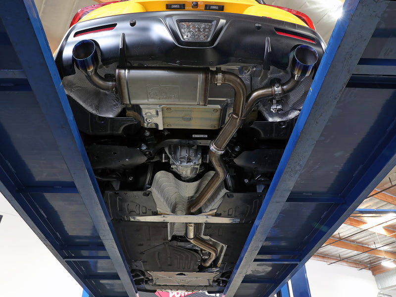 aFe POWER Takeda 2021 Toyota Supra 2.0L (t) 2.5in-3in 304 SS CB Exhaust w/ Blue Tips - 49-36050-L