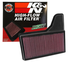 Load image into Gallery viewer, K&amp;N Replacement Panel Air Filter for 2015 Ford Mustang 2.3L L4/3.7L V6/5.0L V8 - 33-5029